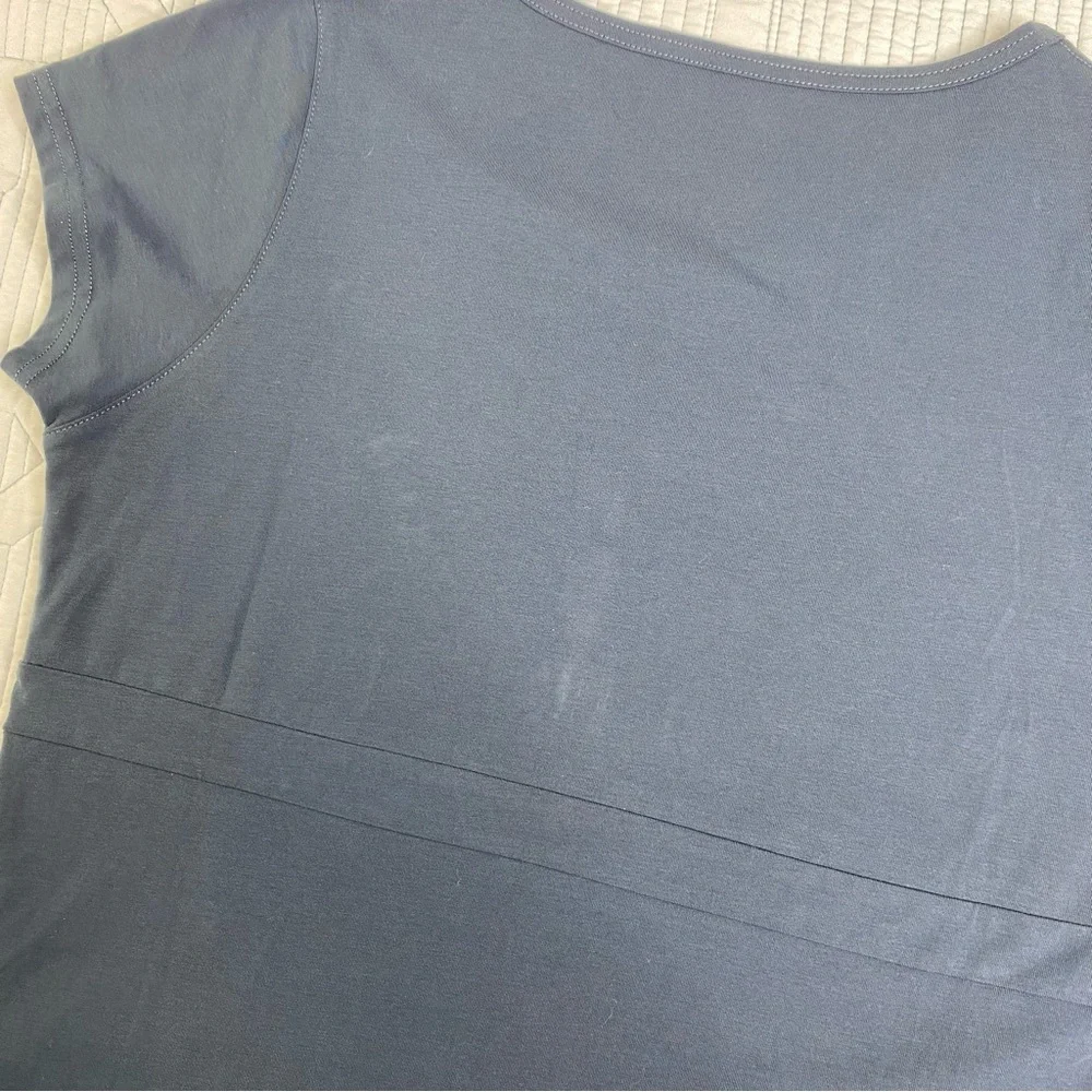 Fjallraven Womens High Coast Cotton Short Sleeve Dress Sz M Blue Gray - Picture 12 of 13